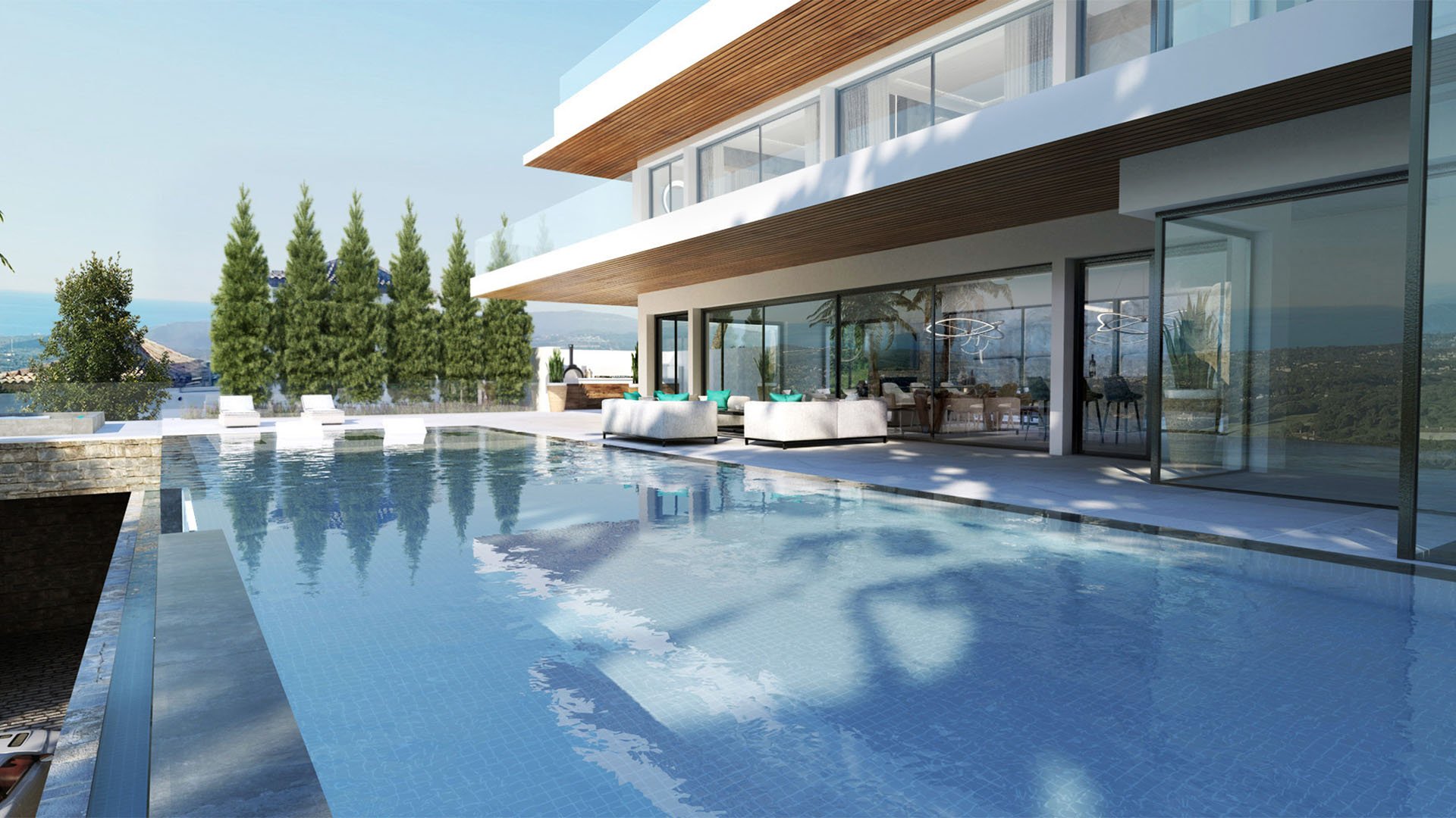Villa Edge Pool Area
