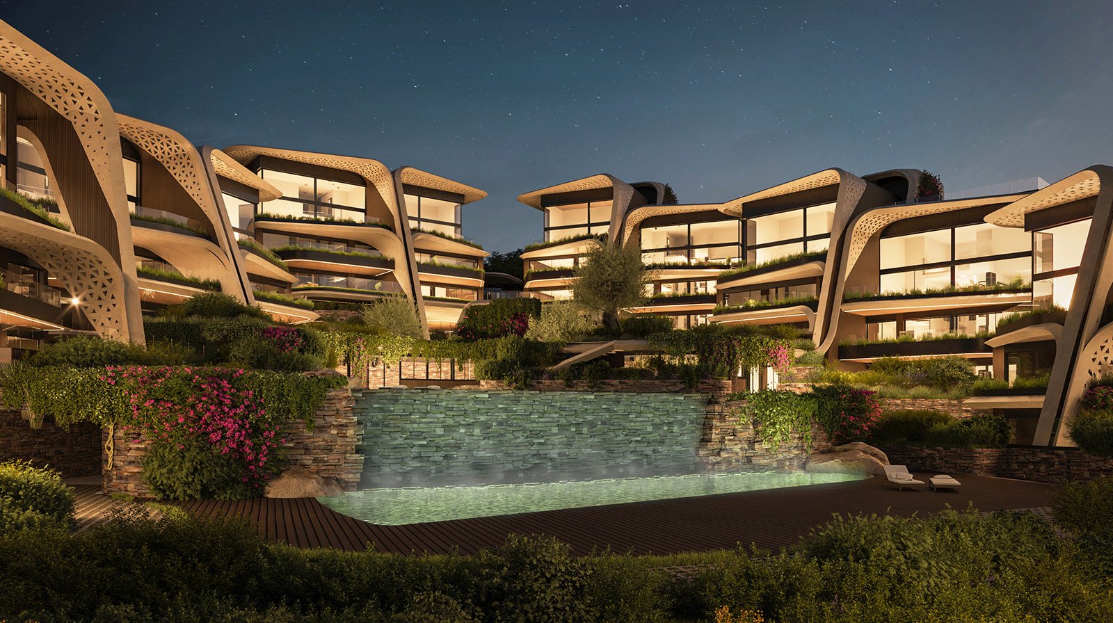 Sphere Sotogrande at night